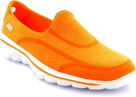 women's orange slip on shoes.